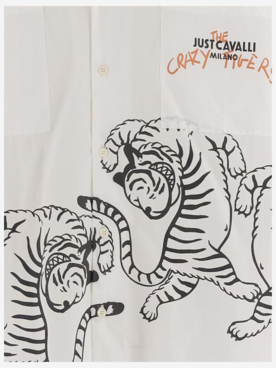 26SS 저스트까발리 반팔 셔츠 80OALF03CNF03004 White - JUST CAVALLI