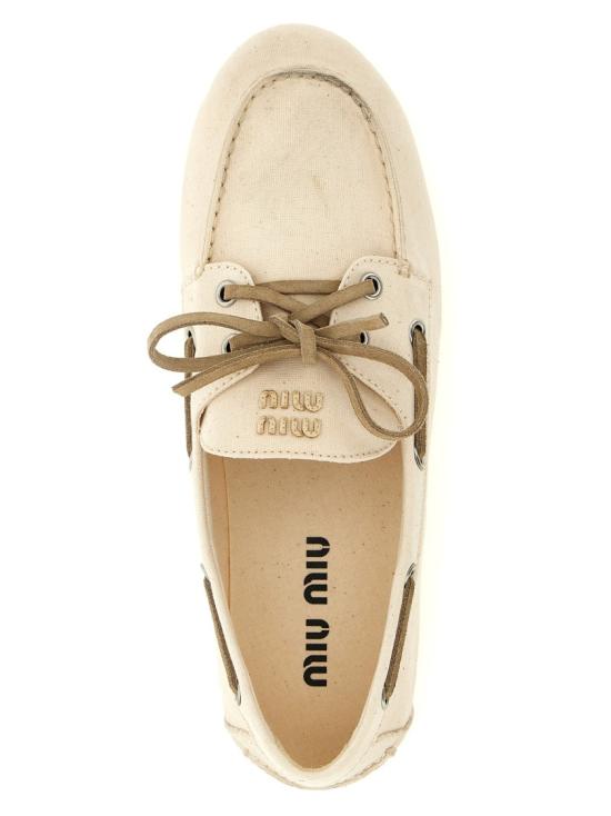26SS 미우미우 플랫 슈즈 5D687EF005BVCF0379 Neutrals - MIU MIU
