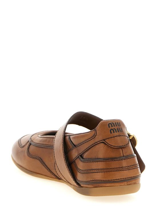 26SS 미우미우 플랫 슈즈 5F686EF005537F0046 Brown - MIU MIU