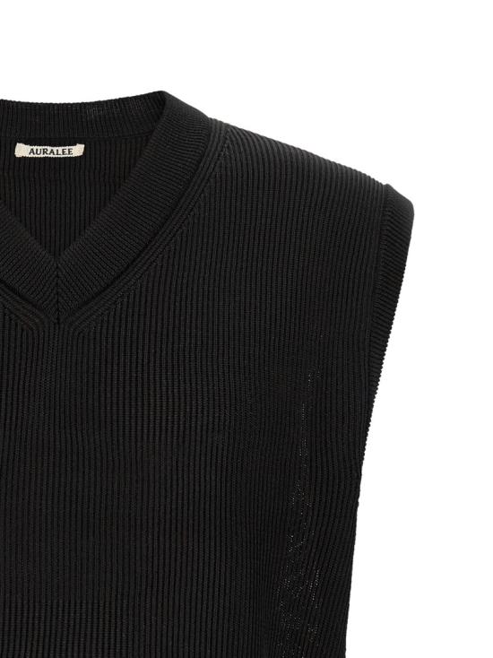26SS 오라리 니트 베스트 A26SV02SYBLACK Black - AURALEE