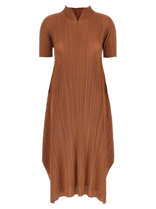 26SS 플리츠플리즈 원피스 PP66JH13644 Brown
