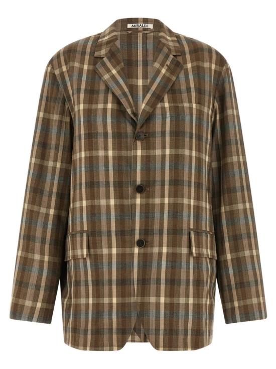 26SS 오라리 자켓 A26SJ04TCTOPBROWNCHECK Grey