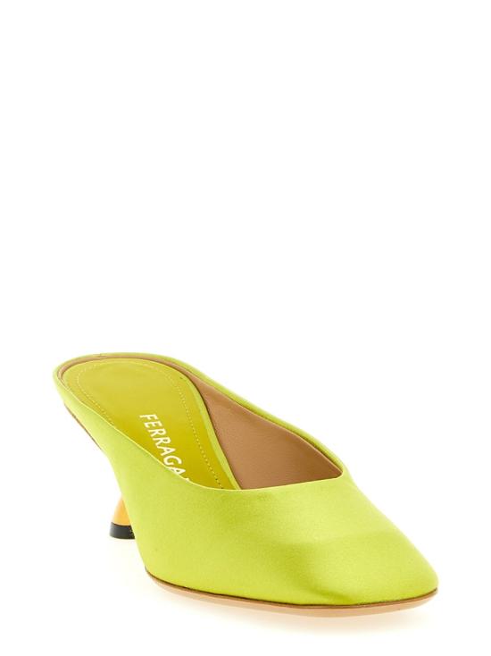 26SS 살바토레 페라가모 뮬/슬리퍼 792967ANTIQUEYELLOW Green - SALVATORE FERRAGAMO