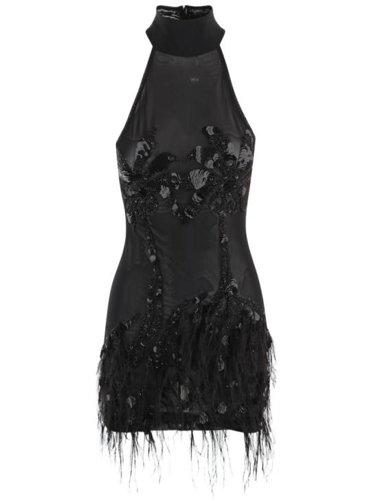 26SS 저스트까발리 숏 원피스 80PAOI03CJI02899 Black