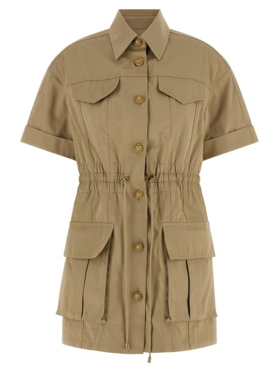 26SS 발망 숏 원피스 GF0R7480CG650TF Neutrals