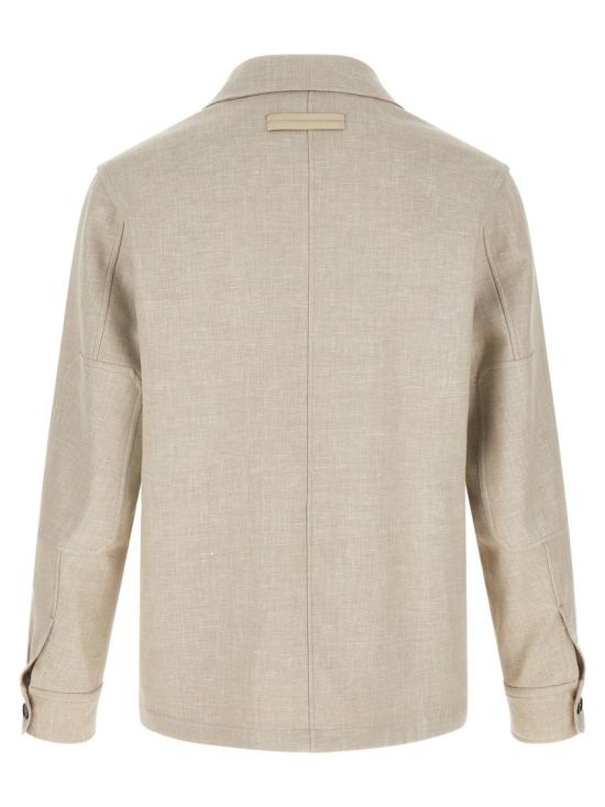 26SS 에르메네질도제냐 긴팔 셔츠 UHV22A3SOT6B262 Neutrals - ERMENEGILDO ZEGNA