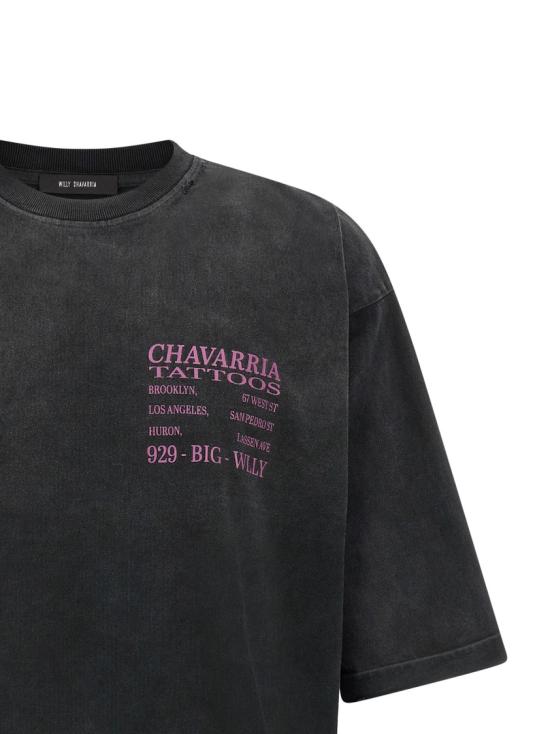 26SS 윌리 차바리아 반팔 티셔츠 WCJSY0178001 Black - WILLY CHAVARRIA