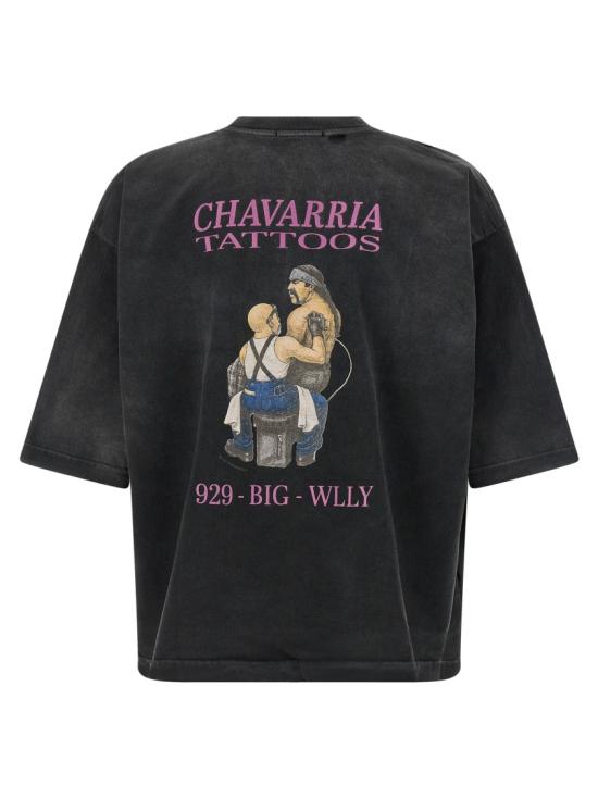 26SS 윌리 차바리아 반팔 티셔츠 WCJSY0178001 Black - WILLY CHAVARRIA