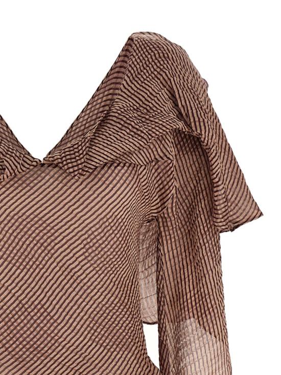 26SS 키코 코스타디노브 블라우스 KKWSS26SH0451 Brown - KIKO KOSTADINOV