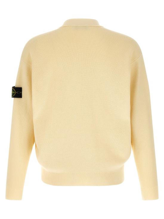 26SS 스톤 아일랜드 립드 소프트 오가닉 코튼 브이넥 가디건 L1S155100009S00D8V0093 Neutrals - STONE ISLAND