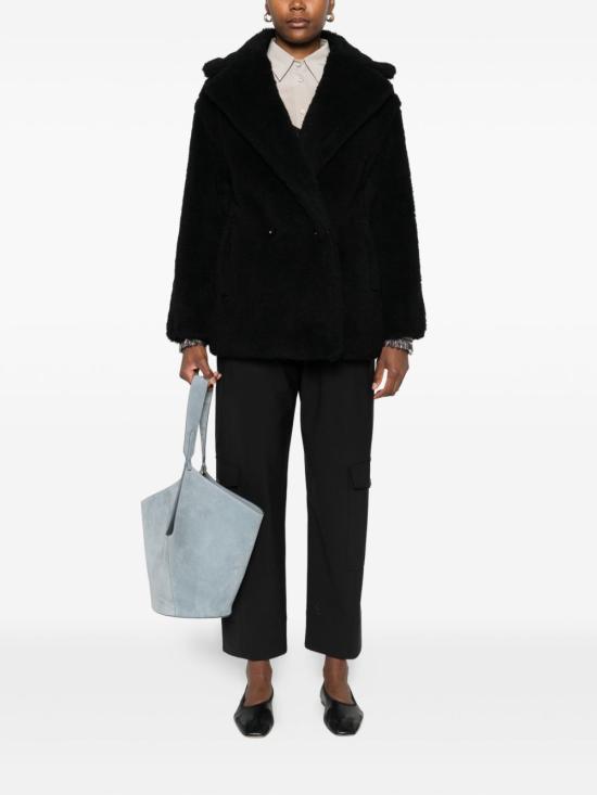 26SS 막스마라 OLGA 올가 쇼트 테디베어 아이콘 코트 21086032600 008 Nero - MAX MARA