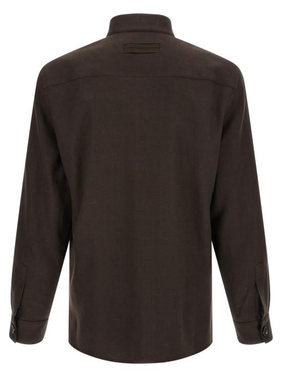 26SS 에르메네질도제냐 셔츠 UHV71A3SOT54202 Brown - ERMENEGILDO ZEGNA