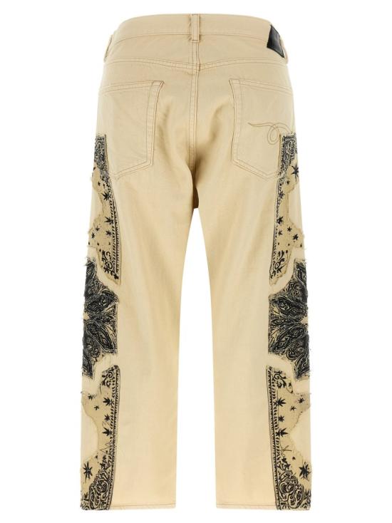 26SS 알13 데님 R13WD211D495BECRUBANDANAAPPLIQUE Neutrals - R13