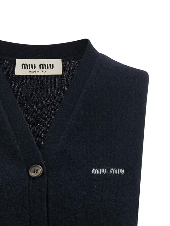 26SS 미우미우 가디건 MMV380SOOO19RLF0008 Black - MIU MIU