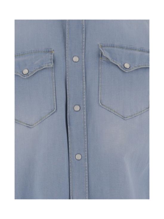 26SS 게라르디니 데님 셔츠 WEST76A2621 Blue - GHERARDINI