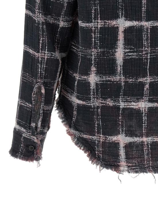 26SS 알13 셔츠 R13WR543R666BBLACKECRUPLAIDWITHREDLEOPARD Black - R13