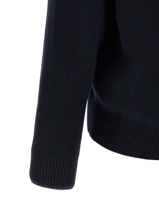 26SS 스톤 아일랜드 립드 소프트 오가닉 코튼 브이넥 가디건 L1S155100009S00D8V0020 Black - STONE ISLAND