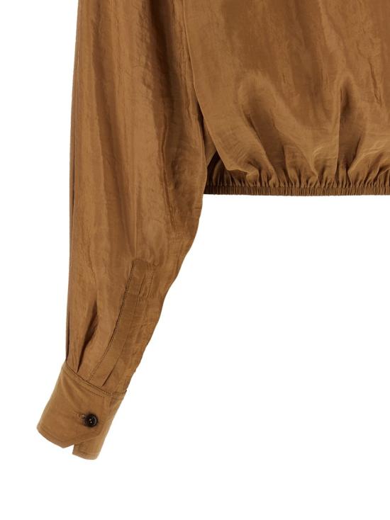 26SS 생로랑 블라우스 856436Y3K312005 Brown - SAINT LAURENT