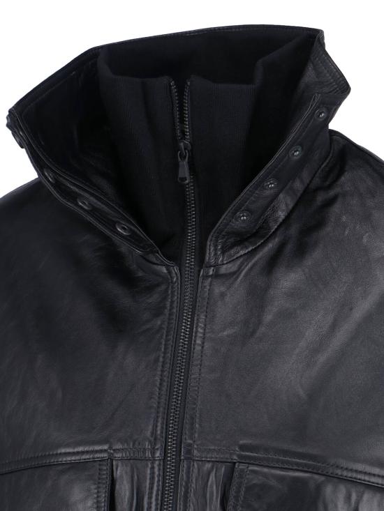 26SS 더프랭키샵 자켓 CARNABY FUNNEL NECK LEATHER JACKET BLACK Black - THE FRANKIE SHOP