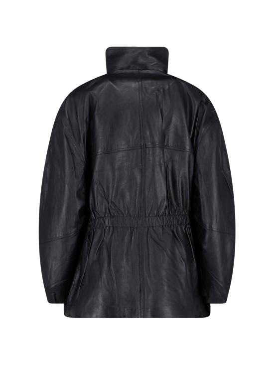 26SS 더프랭키샵 자켓 CARNABY FUNNEL NECK LEATHER JACKET BLACK Black - THE FRANKIE SHOP