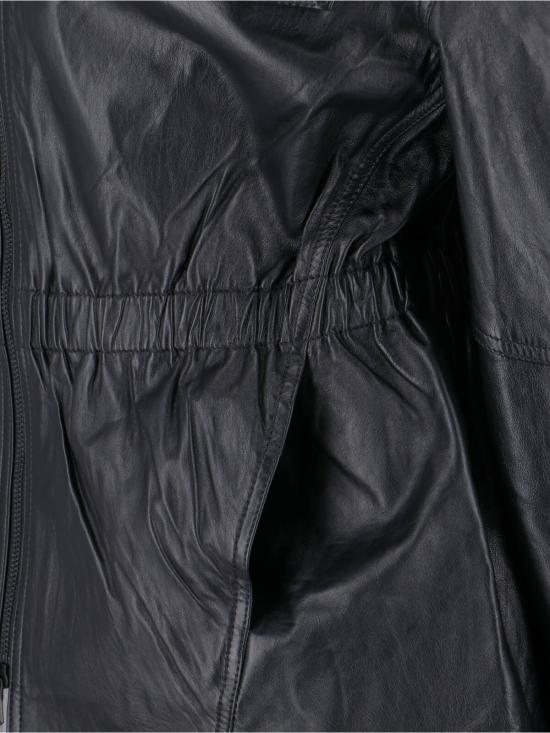 26SS 더프랭키샵 자켓 CARNABY FUNNEL NECK LEATHER JACKET BLACK Black - THE FRANKIE SHOP