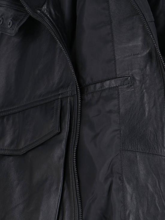 26SS 더프랭키샵 자켓 CARNABY FUNNEL NECK LEATHER JACKET BLACK Black - THE FRANKIE SHOP