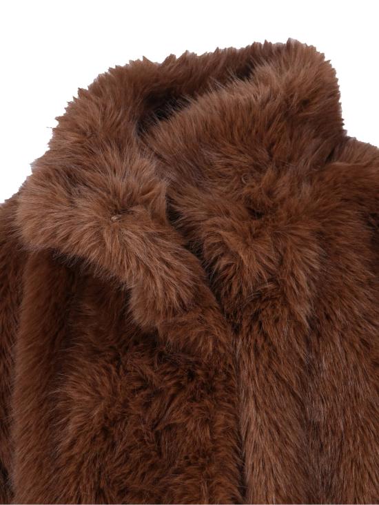 26SS 더프랭키샵 자켓 RAVELLO FAUX FUR ROBE COAT BROWN Brown - THE FRANKIE SHOP