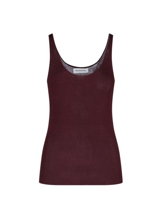 26SS 더프랭키샵 긴팔 티셔츠 RIVO KNIT TANK TOP BURGUNDY Red