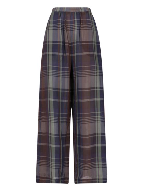 26SS 더프랭키샵 수트 팬츠 BAXTER SHEER FLUID TRACK PANTS NAVY TARTAN MultiColour