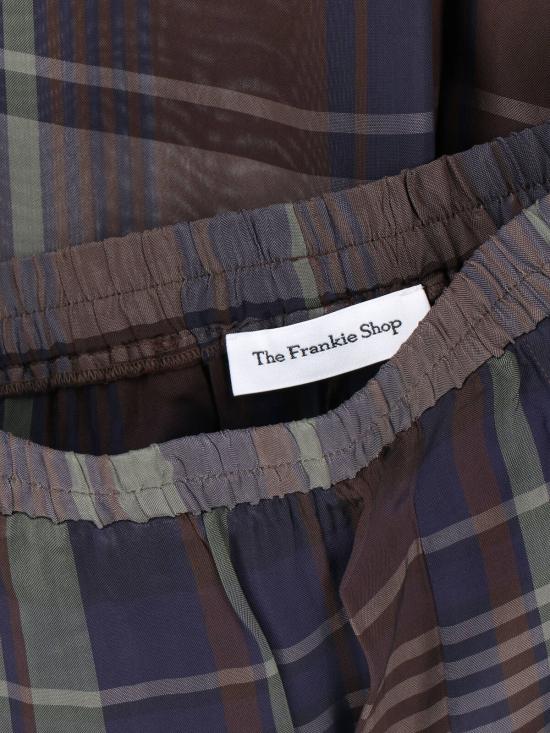 26SS 더프랭키샵 수트 팬츠 BAXTER SHEER FLUID TRACK PANTS NAVY TARTAN MultiColour - THE FRANKIE SHOP