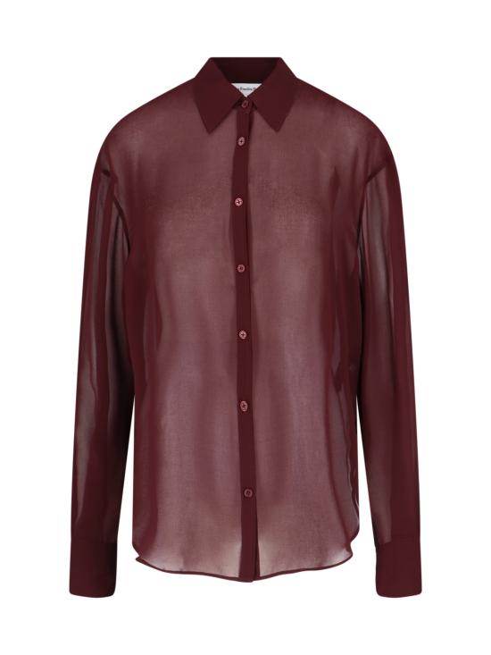 26SS 더프랭키샵 셔츠 PERI GEORGETTE SHIRT BURGUNDY Red
