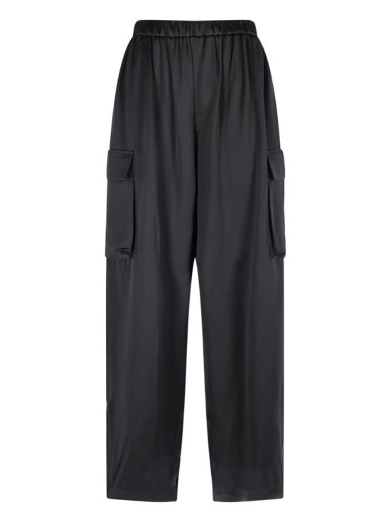 26SS 더프랭키샵 수트 팬츠 DELNY SATIN CARGO PANTS BLACK Black