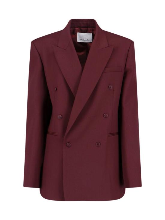 26SS 더프랭키샵 수트 자켓 MONTEREY STRUCTURED WOOL BLAZER BURGUNDY Red