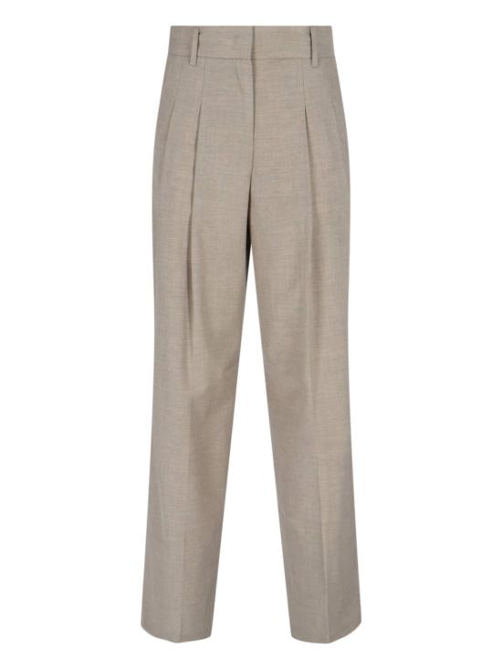26SS 더프랭키샵 스트레이트 팬츠 GELSO PLEATED TROUSERS TAUPE MELANGE Beige