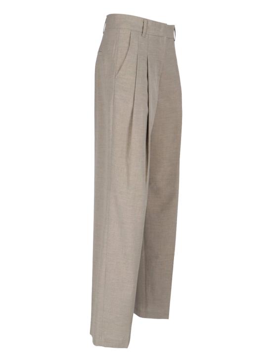 26SS 더프랭키샵 스트레이트 팬츠 GELSO PLEATED TROUSERS TAUPE MELANGE Beige - THE FRANKIE SHOP