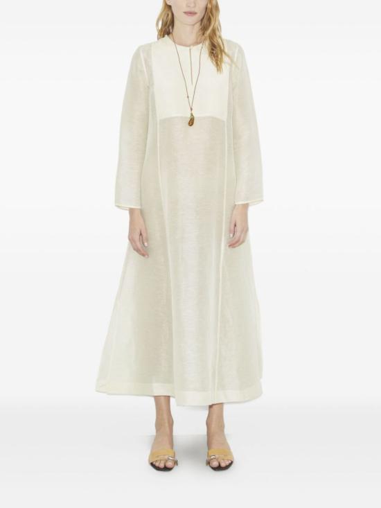  토리버치 블라우스 씨 리넨 탑 아이보리 - TORY BURCH