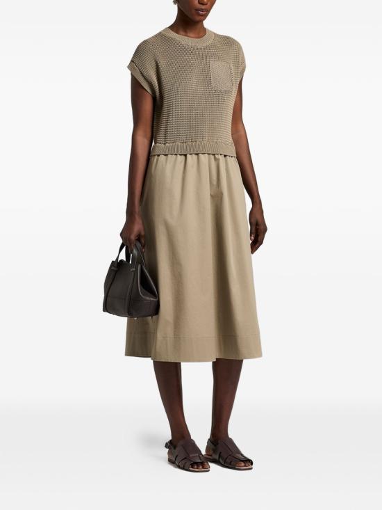 26SS 페세리코 미디 원피스 A82139F07 9312C36C Verde - PESERICO