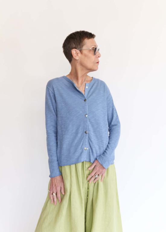  일레븐 스티치 가디건 크롭  리플렉션