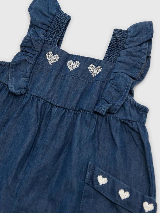  [키즈] 컬러드 오가닉스 오버롤 키즈  마요랄 자수 롬퍼 - COLORED ORGANICS