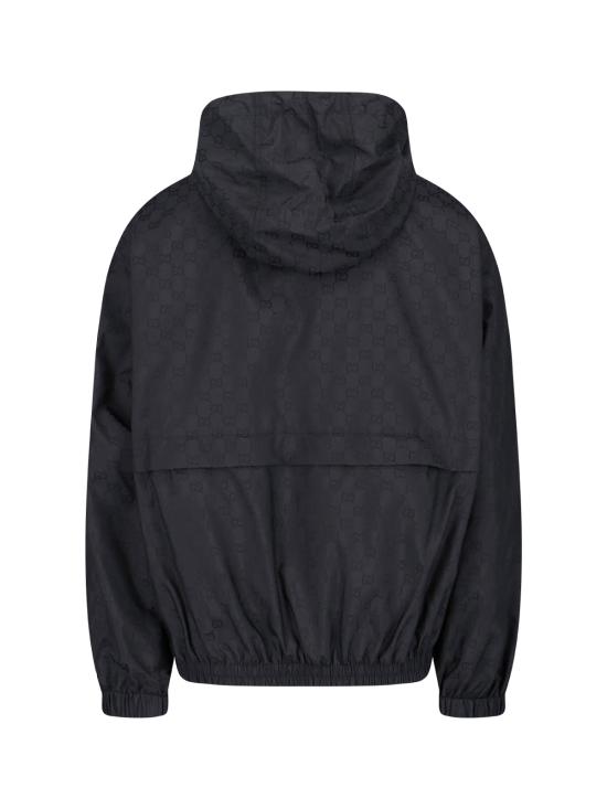 26SS 구찌 GG 나일론 자카드 지퍼 자켓 814110 ZASZD 1000 Black - GUCCI