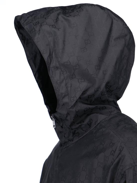 26SS 구찌 GG 나일론 자카드 지퍼 자켓 814110 ZASZD 1000 Black - GUCCI