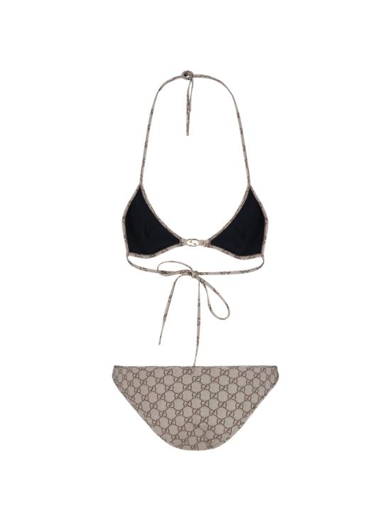26SS 구찌 프린티드 GG 스트레치 저지 비키니 688999 XHAK3 2270 Beige - GUCCI
