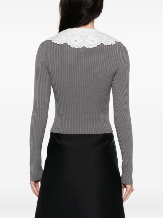  셀프 포트레이트 스웨터 그레이 - SELF PORTRAIT