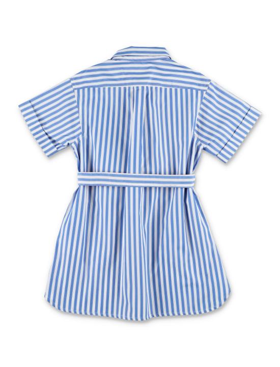  [키즈] 메종키츠네 원피스 메종 키츠네 본포인트 X 메종 키츠네 여아용 리산드라 드레스 프러시안 블루 스트라이프 - MAISON KITSUNE