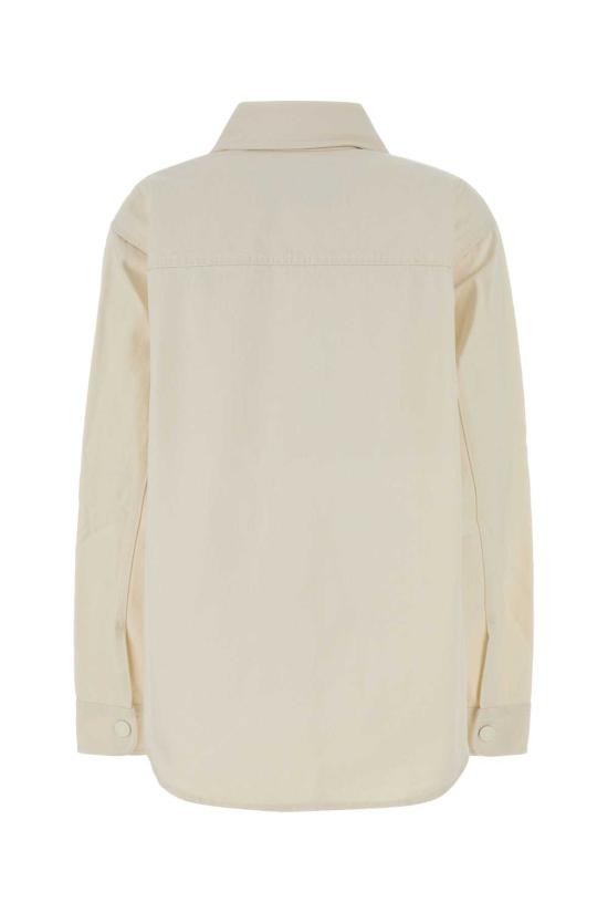 26SS 아미 톤온톤 로고 코튼 니트 오버셔츠 UJK897DE0126 136 White - AMI