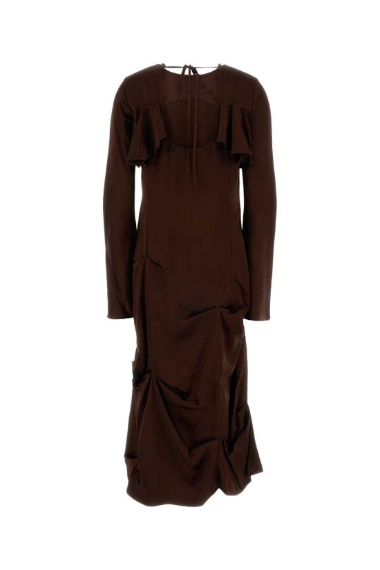 26SS 가니 미디 원피스 W0805 979 Brown - GANNI