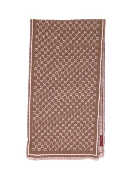 26SS 구찌 GG 울 스카프 839035 3GAMQ 2572 Brown