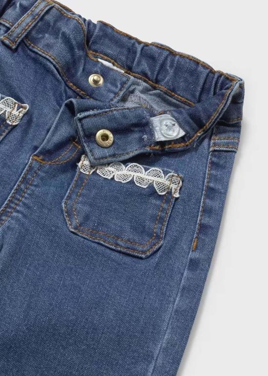  [키즈] 컬러드 오가닉스 팬츠 키즈  마요랄 다크 데님 레이스 디테일 - COLORED ORGANICS