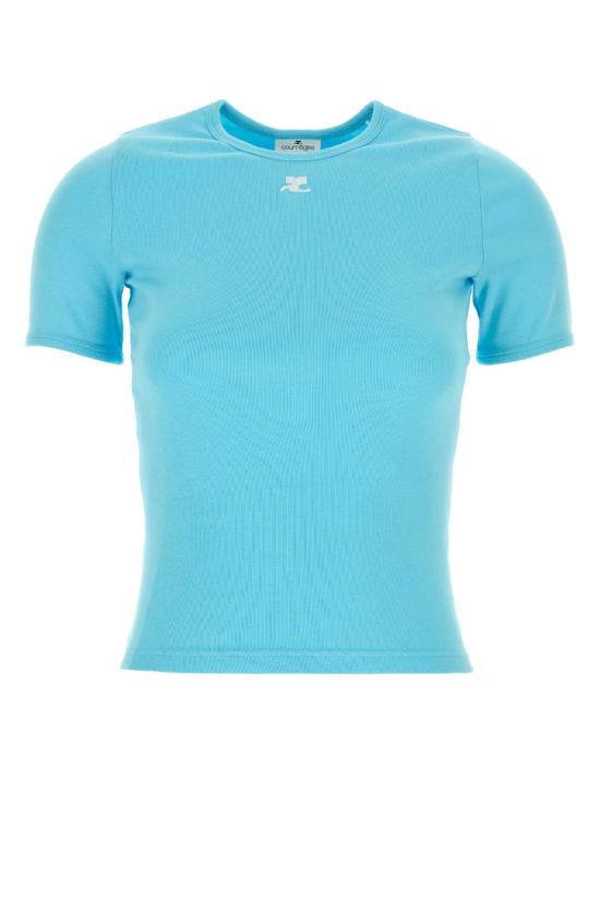 26SS 쿠레쥬 반팔 티셔츠 125JTS017JS0203 7027 Light Blue