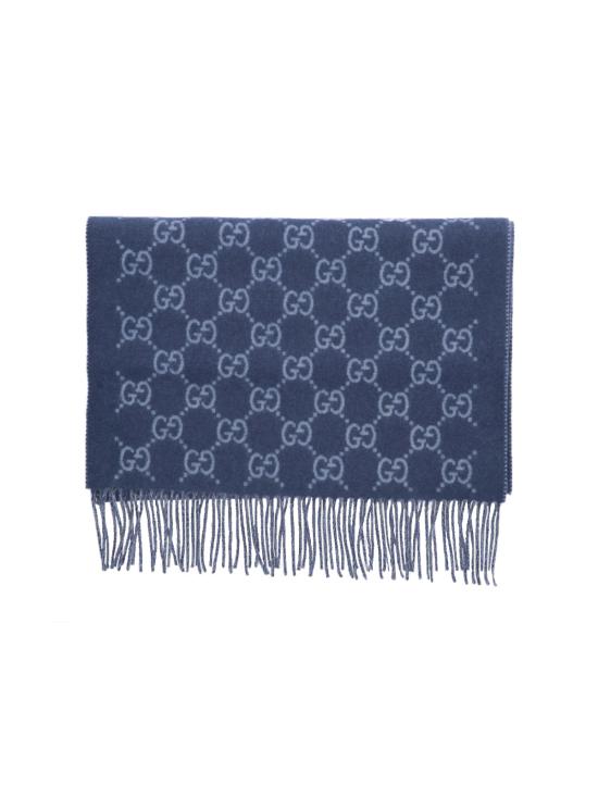26SS 구찌 GG 캐시미어 스카프 812317 4GABX 4169 Blue - GUCCI